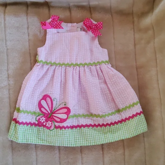 Rare Editions Dresses Rare Editions Seersucker Baby Girl Dress